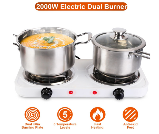 Portable Electric Double Burner