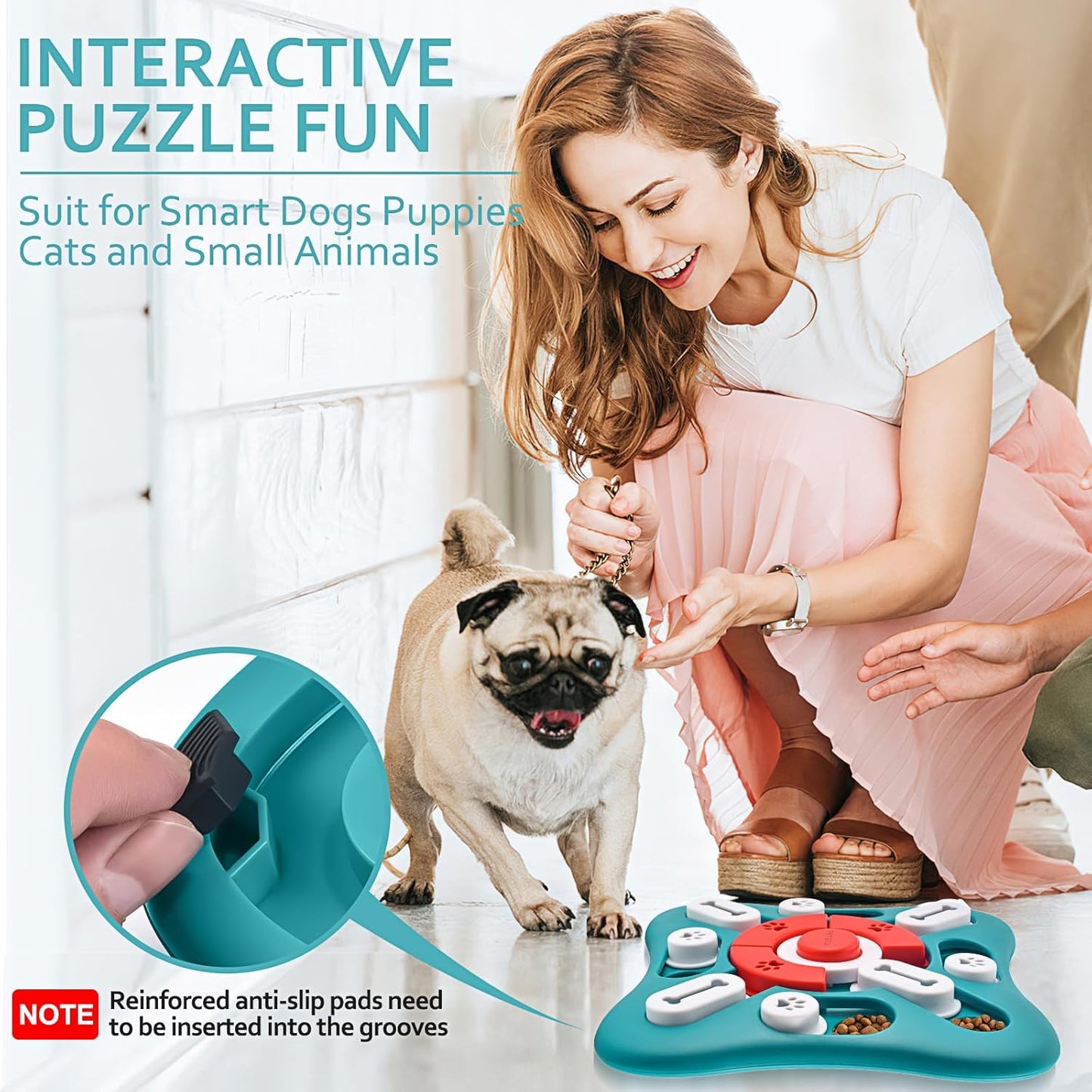 Interactive Dog Puzzle Feeder for Brain Stimulation