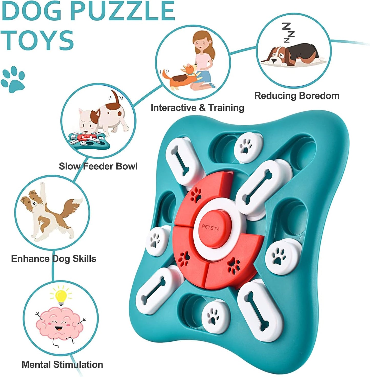 Interactive Dog Puzzle Feeder for Brain Stimulation