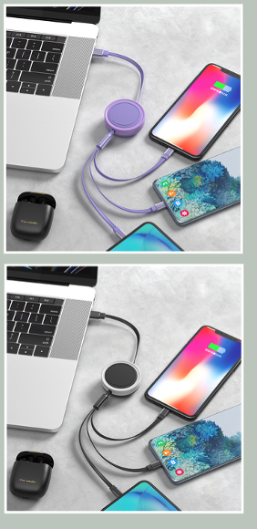 Super Fast Charging Three-in-One Cable