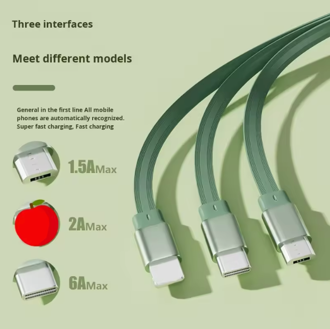 Super Fast Charging Three-in-One Cable