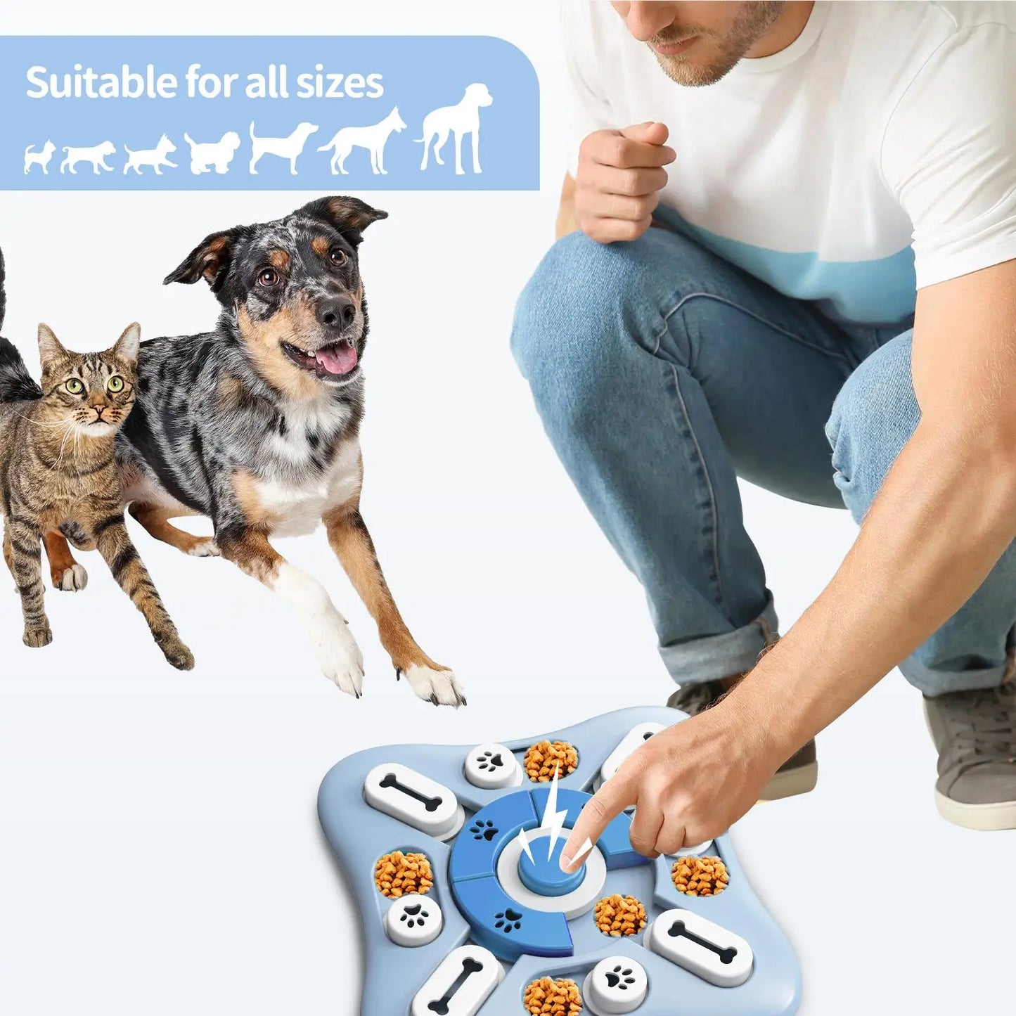 Interactive Dog Puzzle Feeder for Brain Stimulation