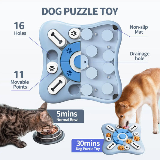 Interactive Dog Puzzle Feeder for Brain Stimulation