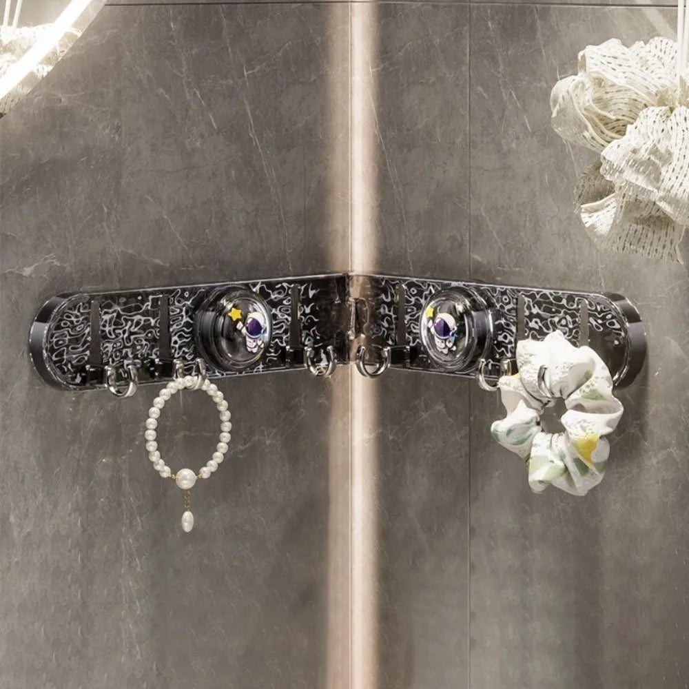 Foldable Corner Suction Towel Hook Rack