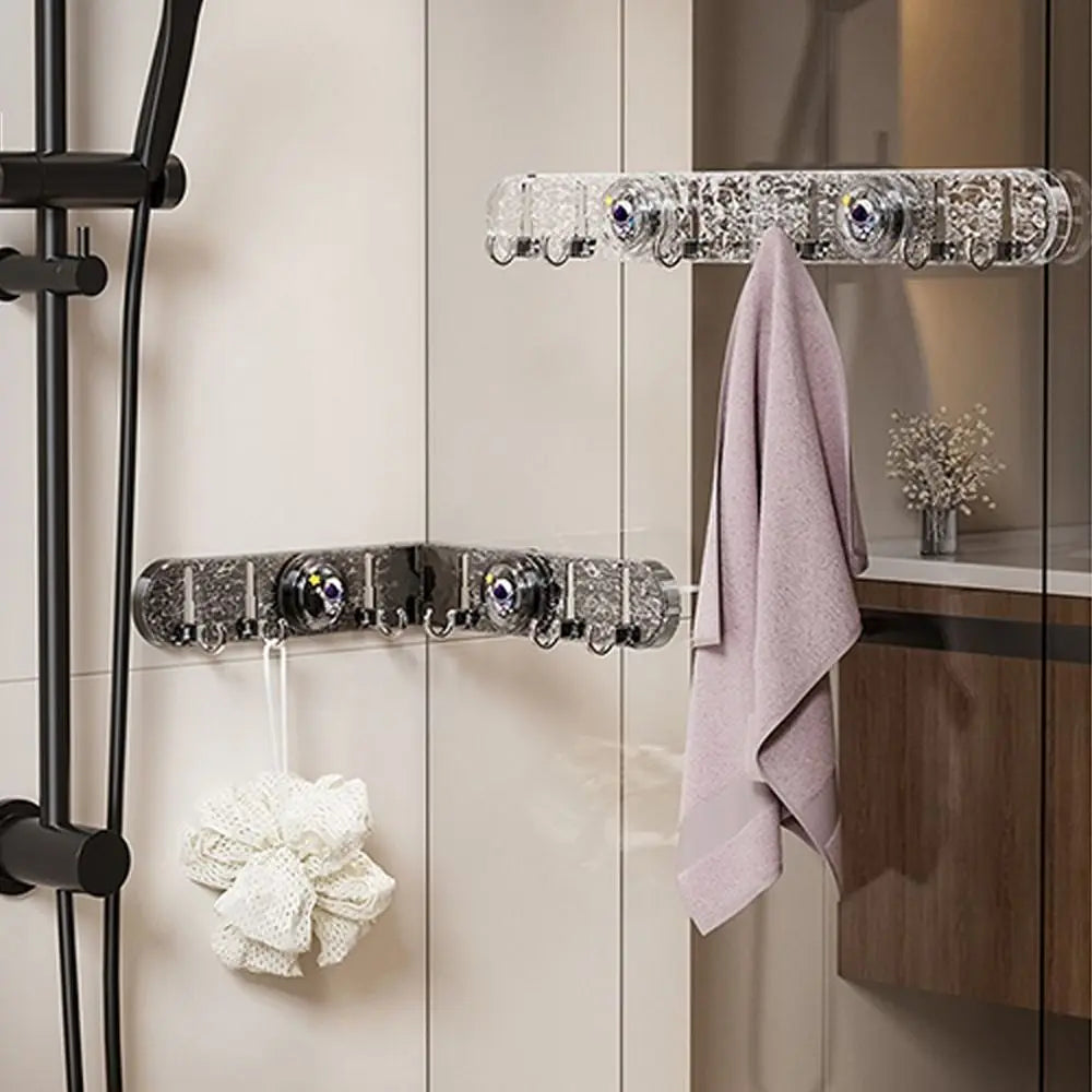 Foldable Corner Suction Towel Hook Rack