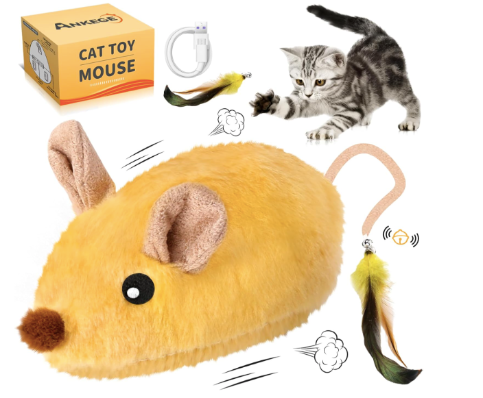 LED Rechargeable Interactive Mouse Toy