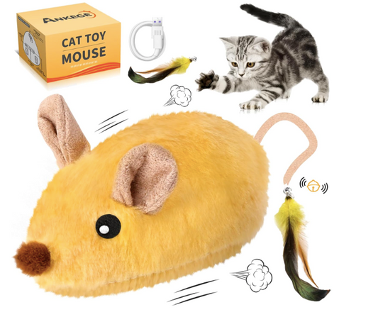 LED Rechargeable Interactive Mouse Toy